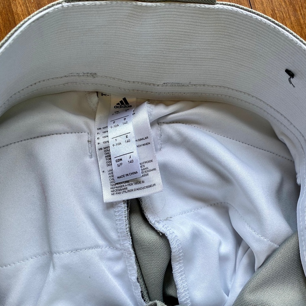 adidas Kids Gray Baseball Pants - Picture 11 of 14
